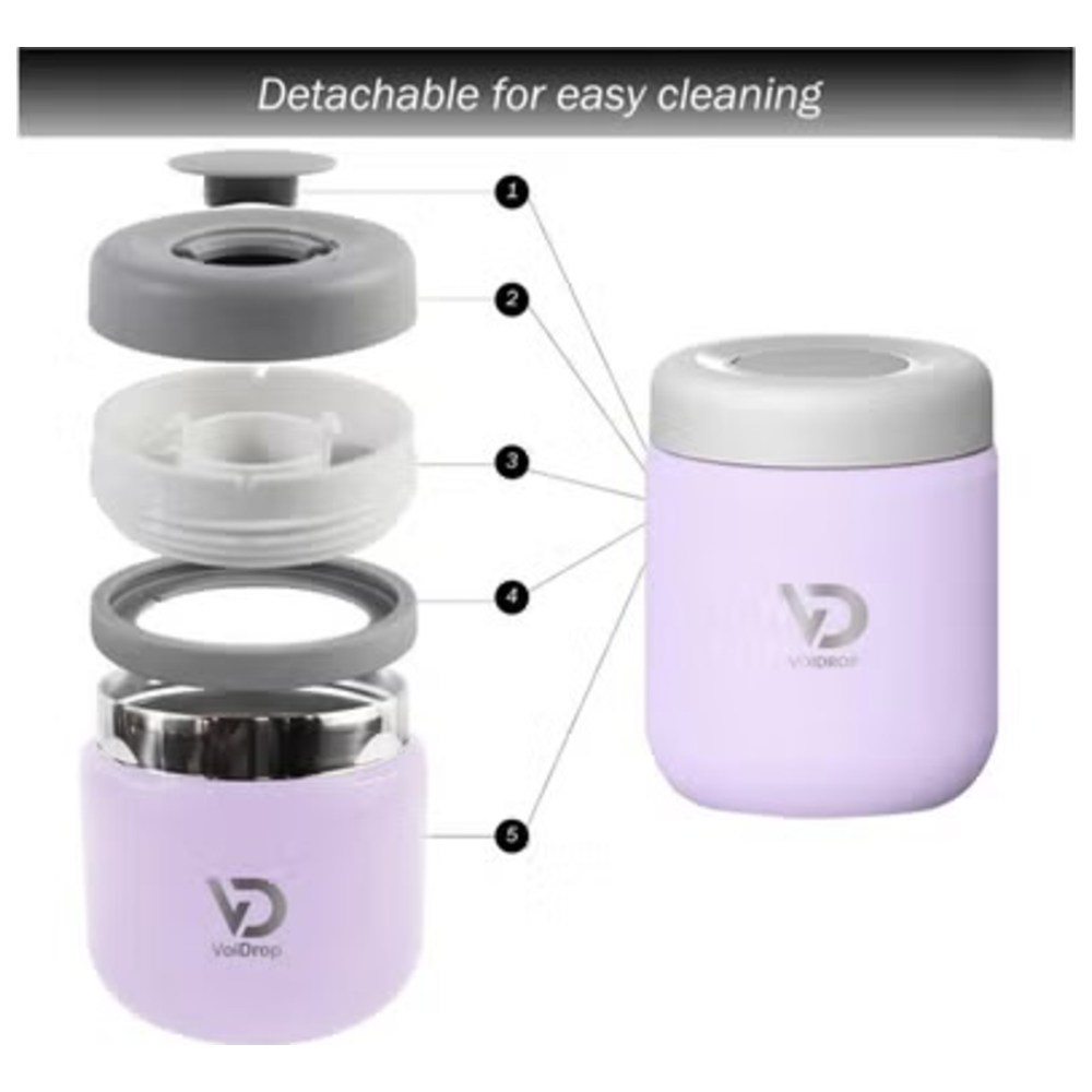 Voidrop - Insulated Thermos Food Jar - Lavender - 500 ml