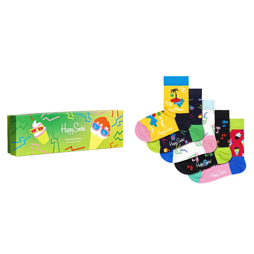 Happy Socks - Kid's Tropical Socks Gift Set - Pack of 5