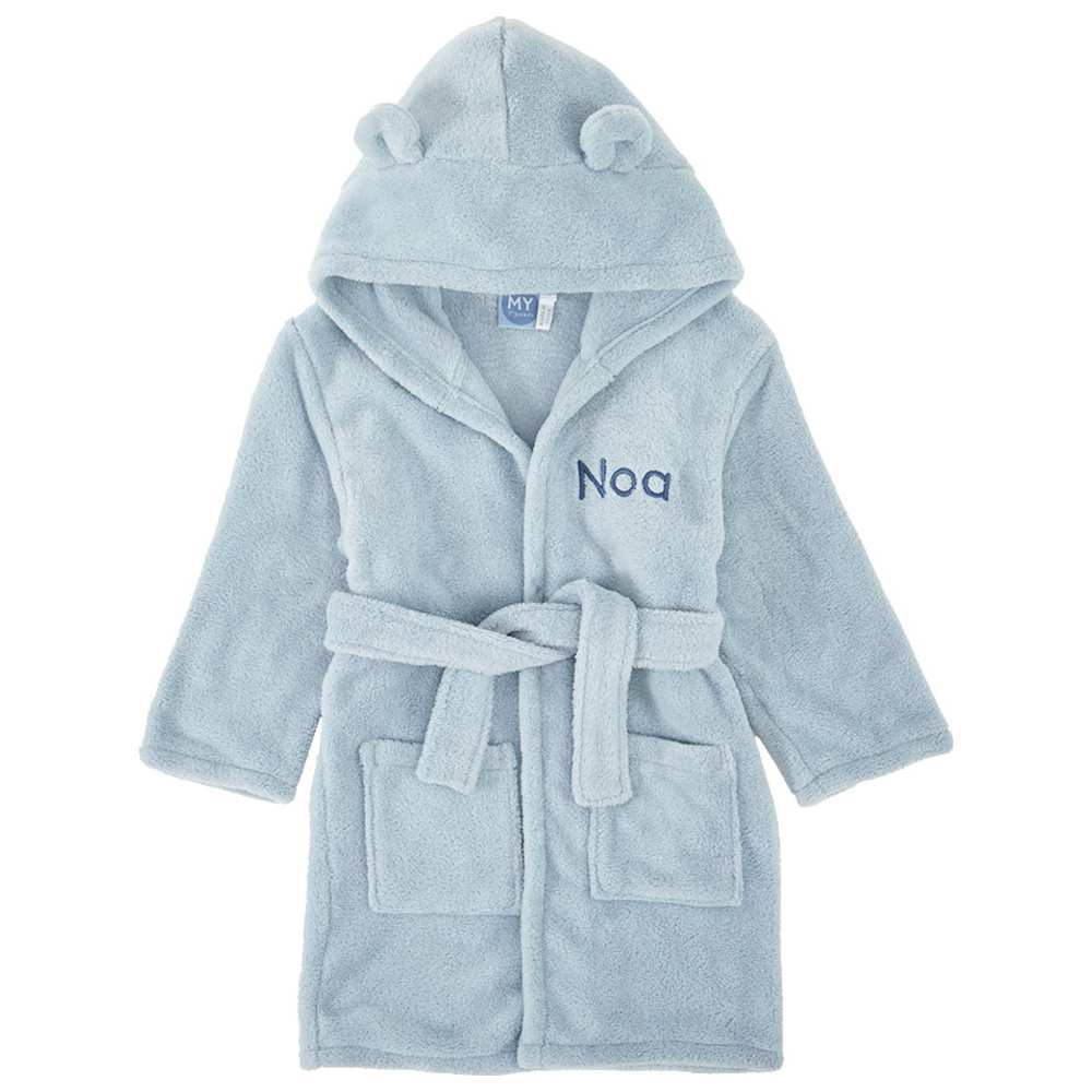 My 1st Years - Boy's Personalised Hooded Fleece Robe - Blue