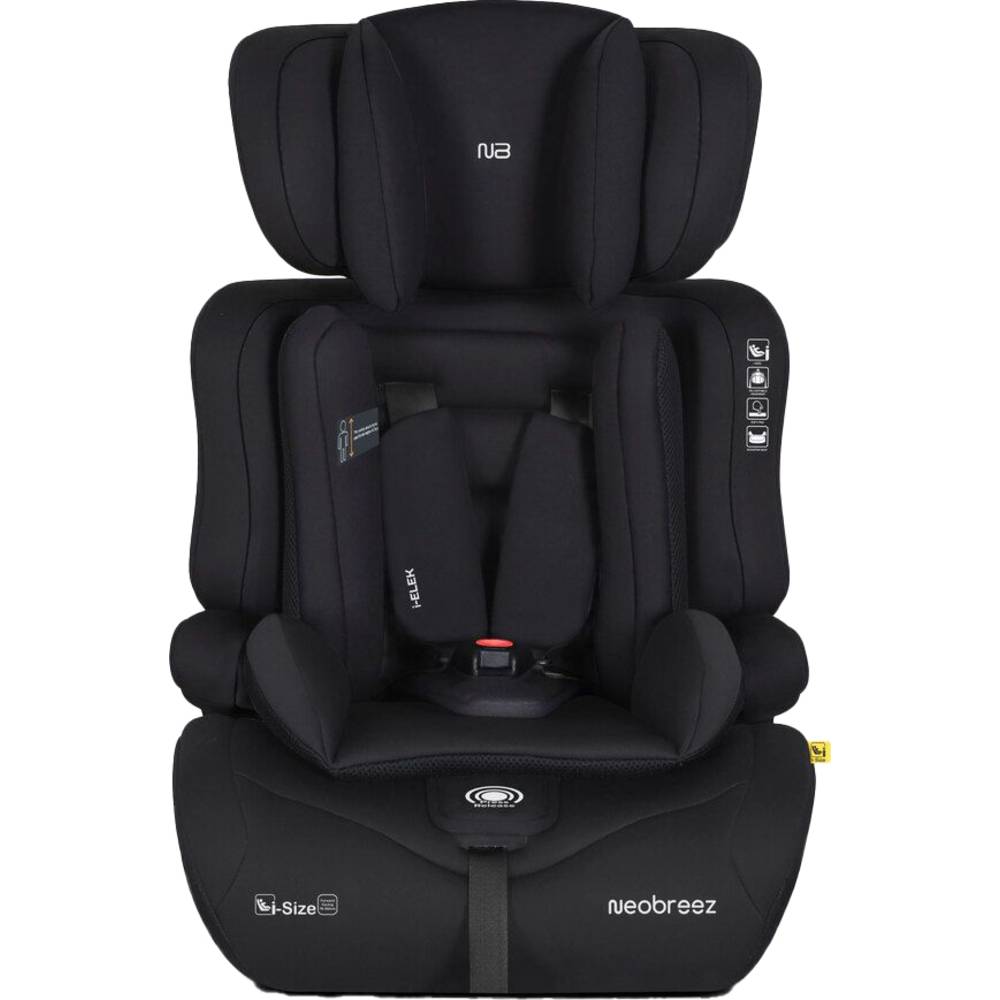 Neobreez i-ELEK 3-in-1 Toddler Car Seat, i-Size, 9m-12Y - Black
