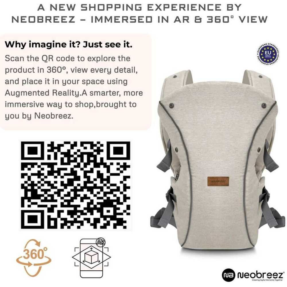 Neobreez Atlix 3-In-1 Convertible Baby Carrier, Newborn-Toddler - Beige