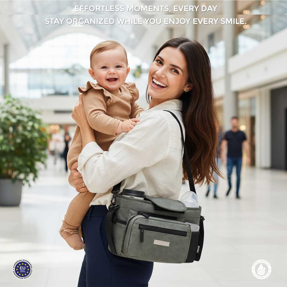 Neobreez Fyra Stroller Organizer Caddy with Insulated Cup Holder - Dark Grey