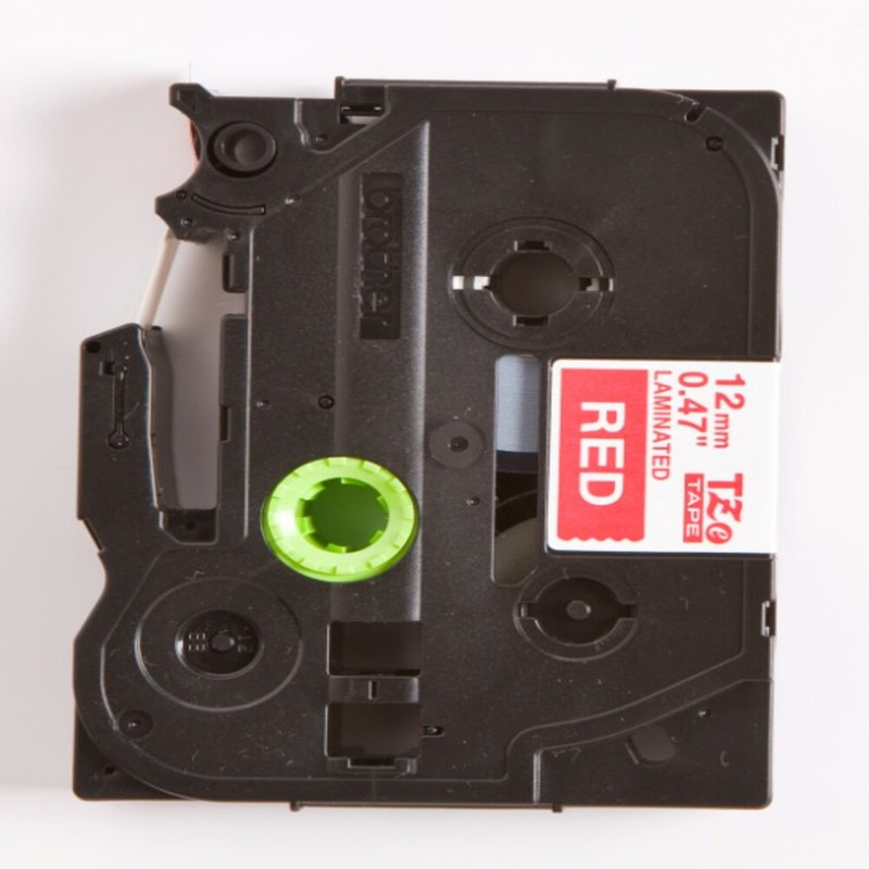 Brother Label Tape Cassette - White On Red - 12 mm