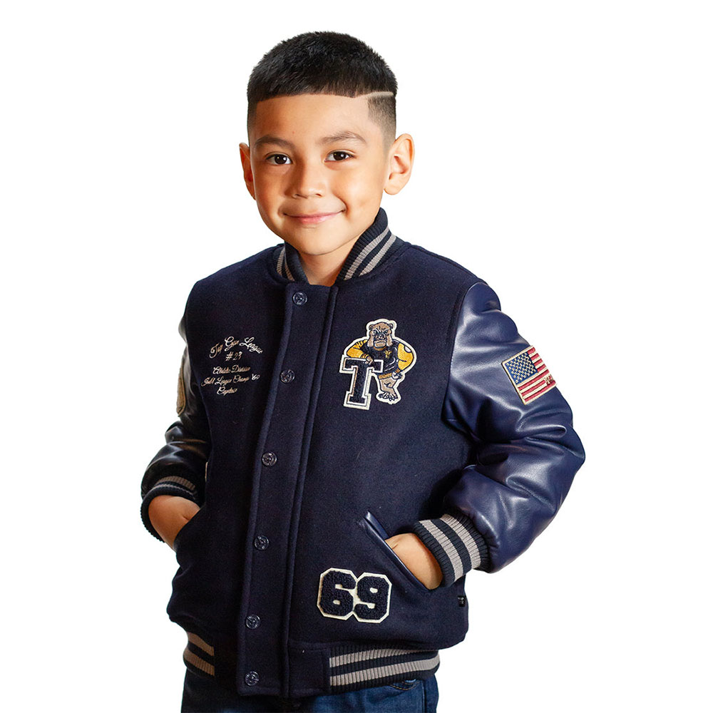 Top Gun - Kids Bulldog Varsity Jacket - Navy