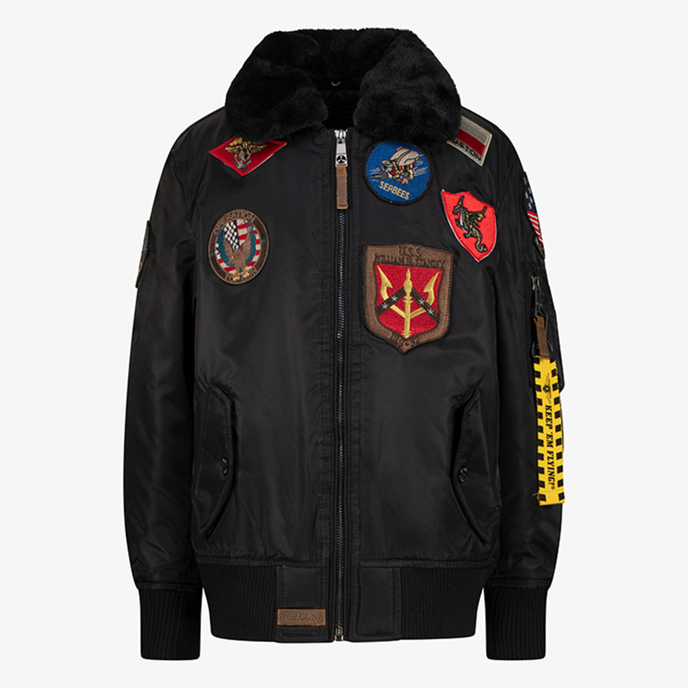 Top Gun - Kids B-15 Bomber Jacket - Black
