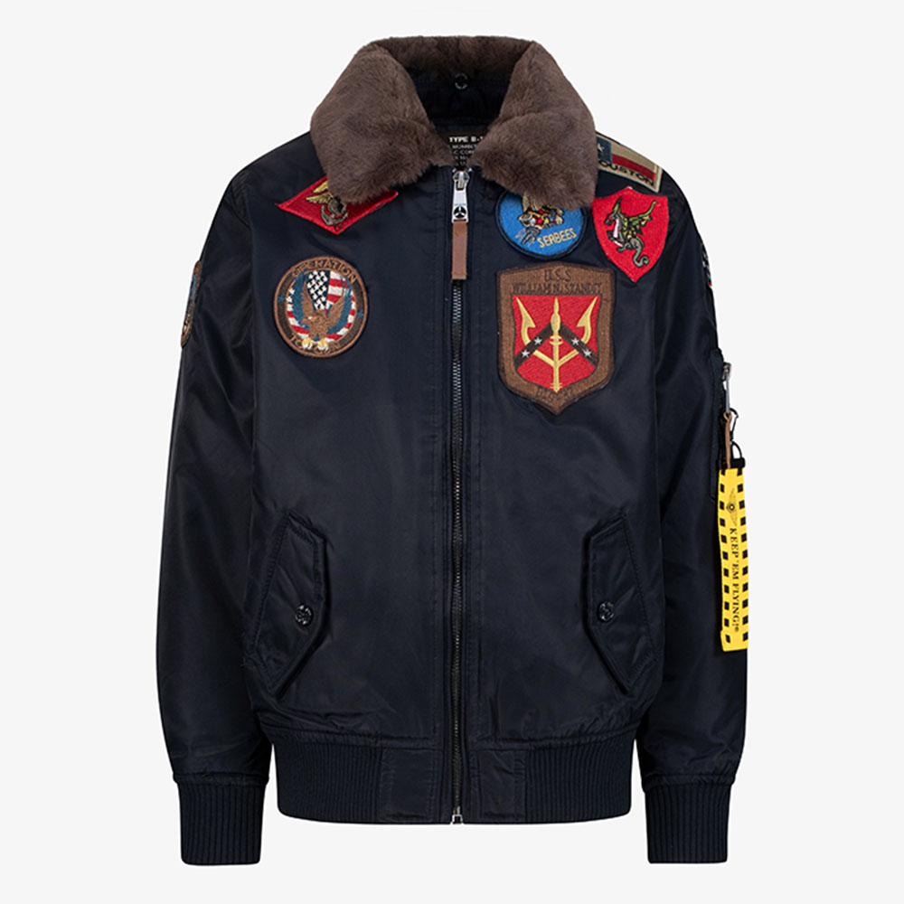 Top Gun - Kids B-15 Bomber Jacket - Navy