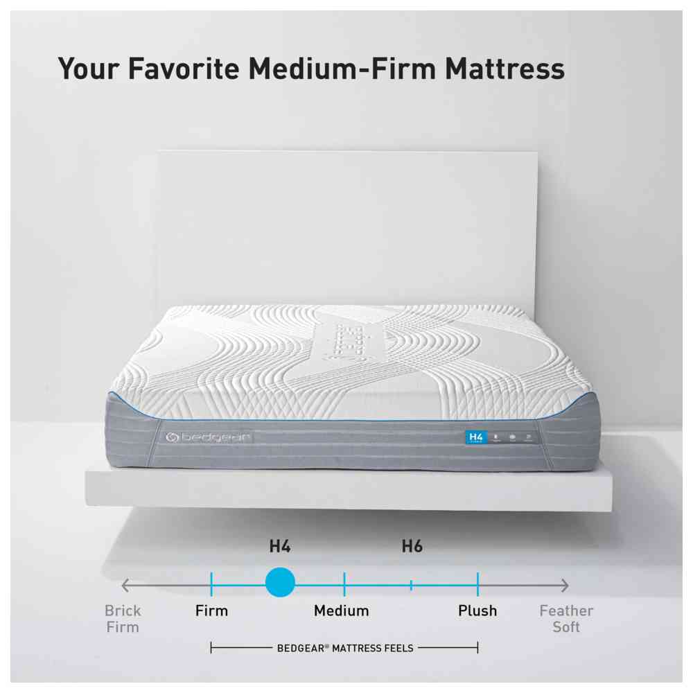 Bedgear - Hybrid Performance Mattress H4 - White - 203 x 193 x 30 cm