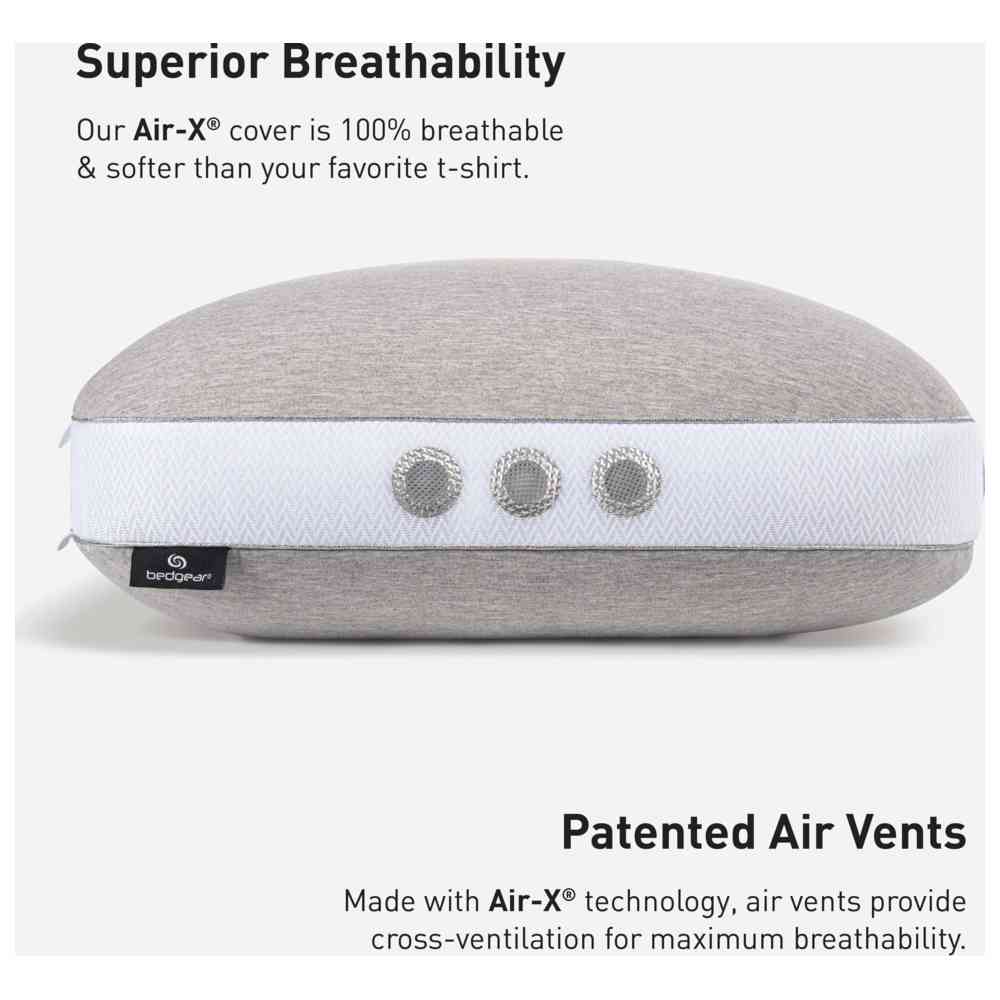 Bedgear - Flow Cuddle Curve Performance Pillow 1.0 - Grey