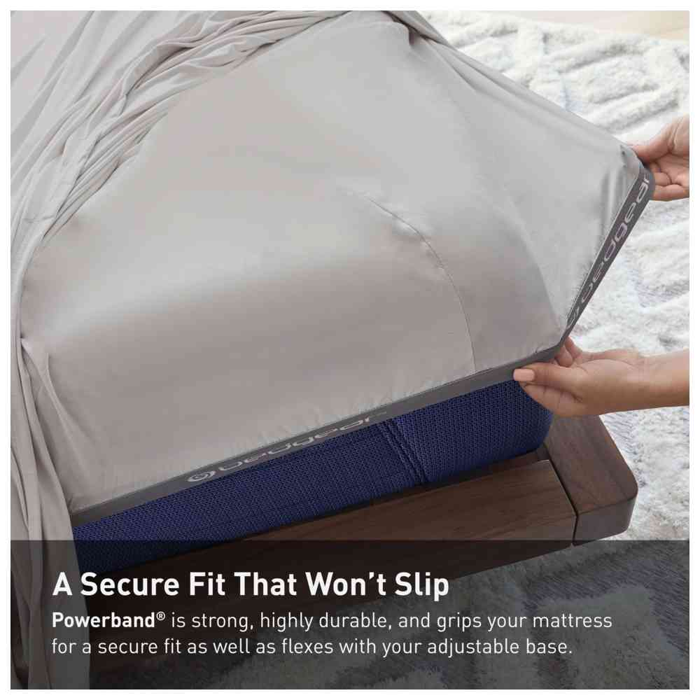 Bedgear - Ver-Text Sheet Set - Grey - 4 Pcs - 182.88 x 203.2 cm