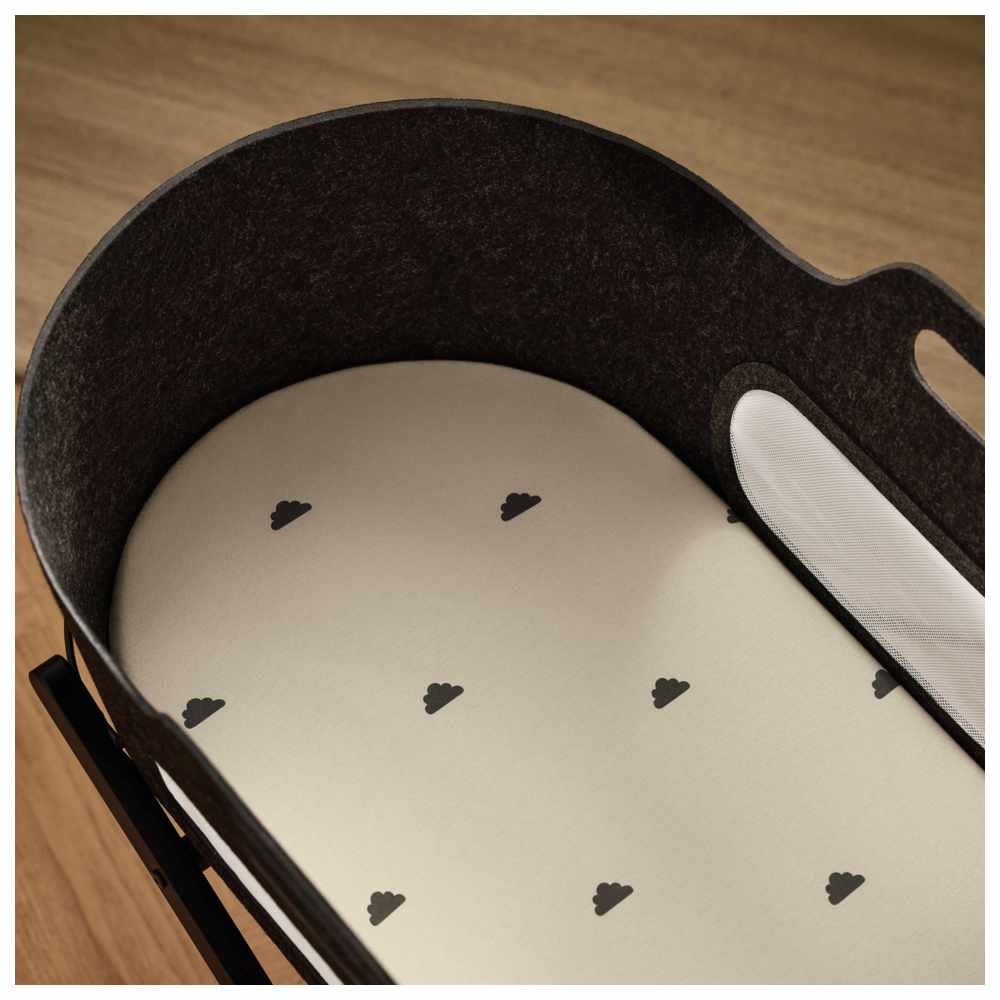 Snuz Moses & Carrycot Fitted Sheets - Sand/Cloud - Pack of 2