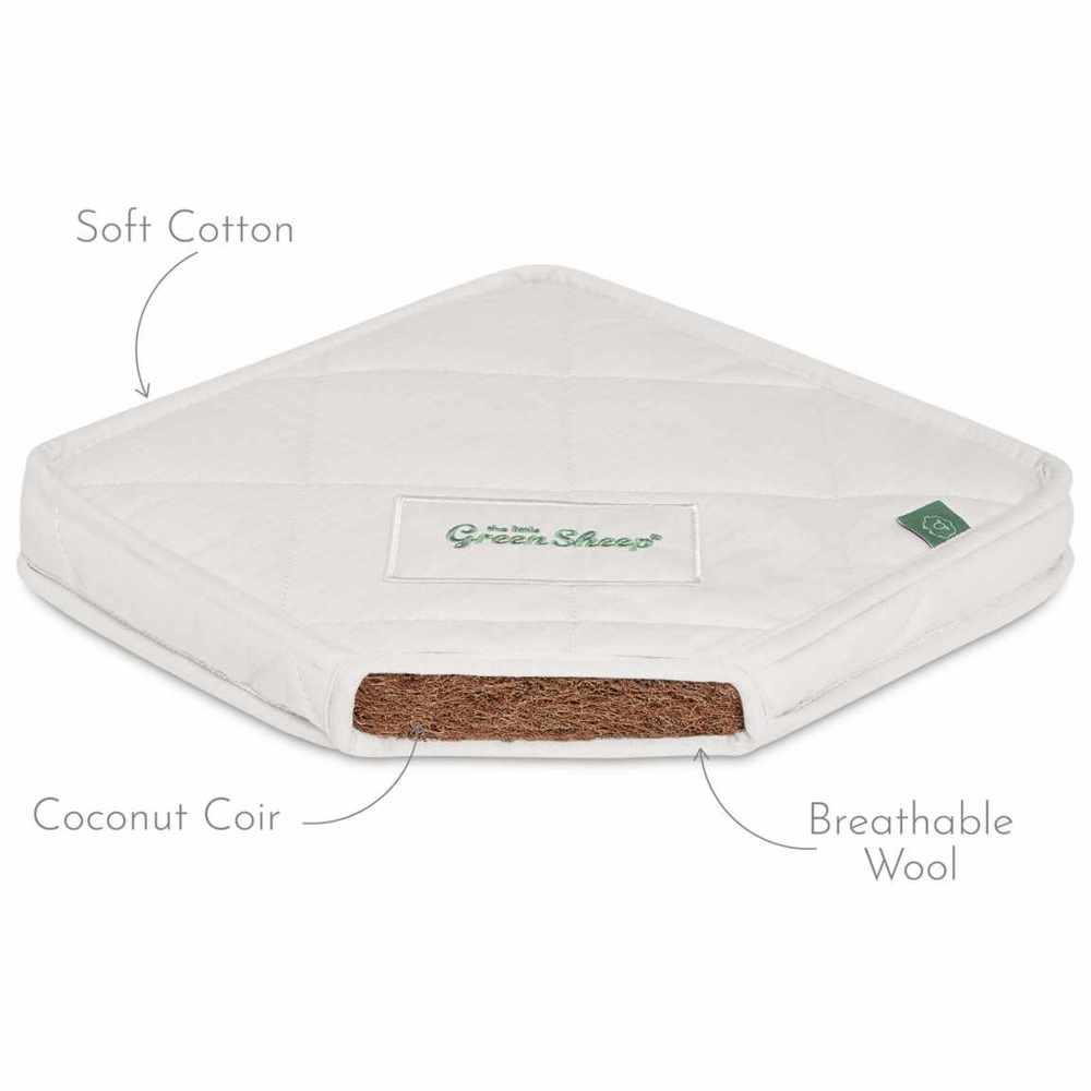 The Little Green Sheep Natural Crib Mattress For Chicco Dream - Off-White - 53 x 83 x 6 cm