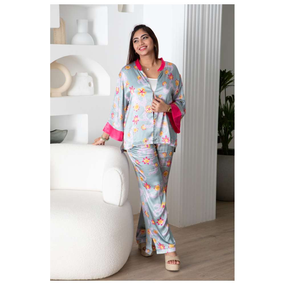 Stylebug - Women's Printed Over Shirt - Blue