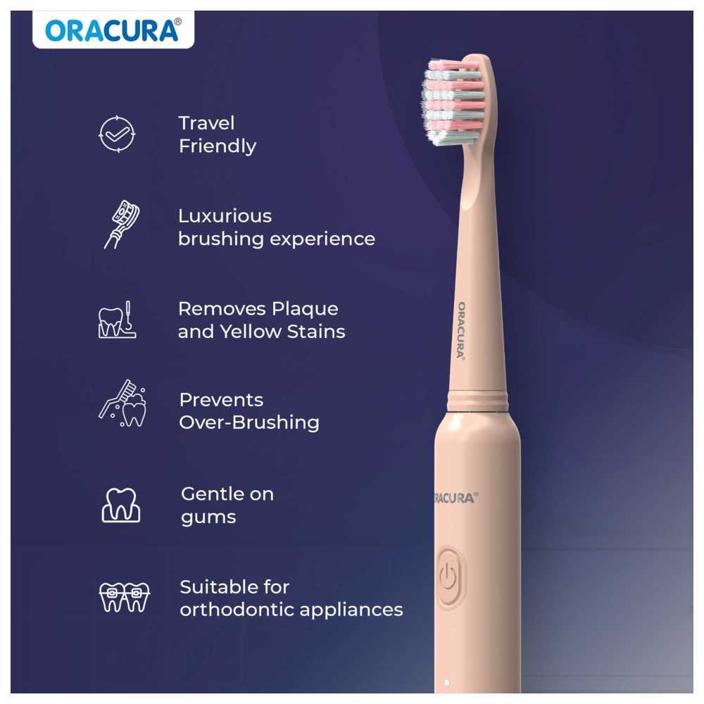 Oracura - SB200 Sonic Lite Electric Rechargeable Toothbrush - Peach