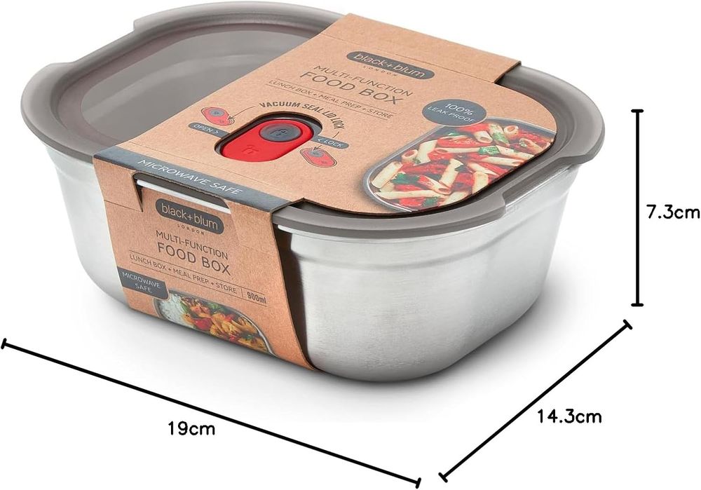 Black+Blum - Microwave-safe Multifunction Rectangular Lunch Box - 900ml