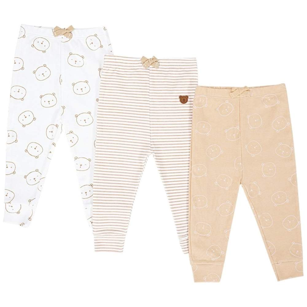 Sunnozy - 3pc-Set - Baby Pants - Coffee Bear