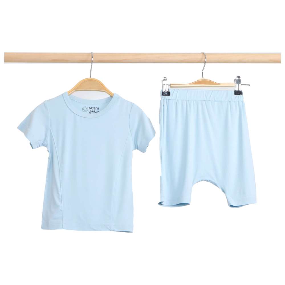 Sashi - 2pc-Set - Boy's T-Shirt & Shorts  - Blue