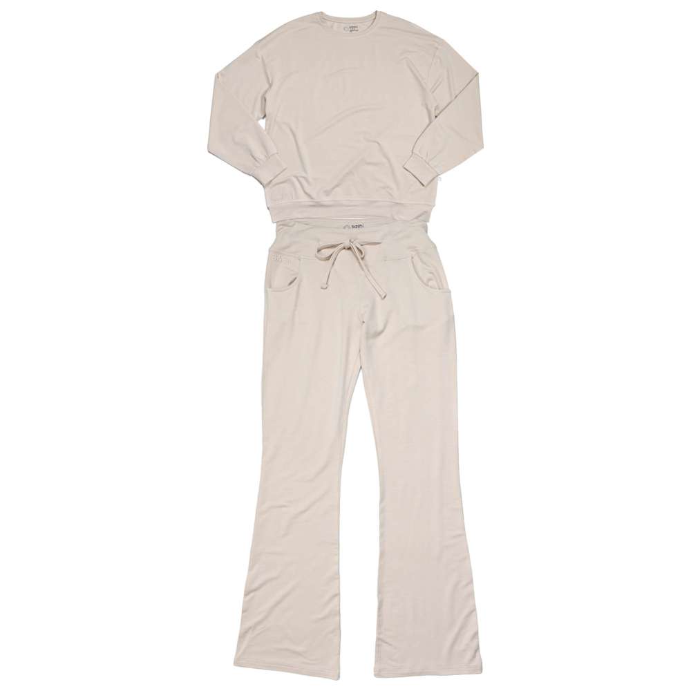 Sashi - 2pc-Set - Women's Cloud Dream Solid Sweater & Pants - Beige