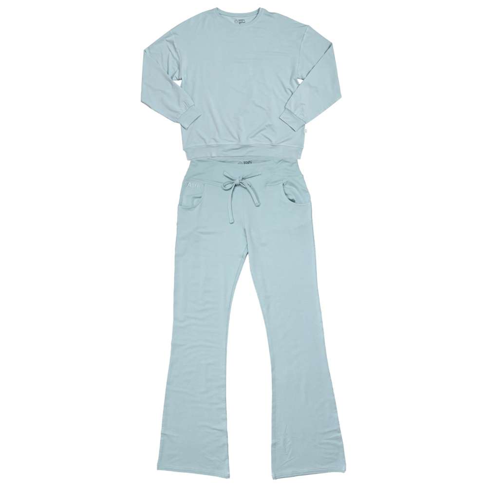 Sashi - 2pc-Set - Women's Cloud Dream Solid Sweater & Pants - Blue