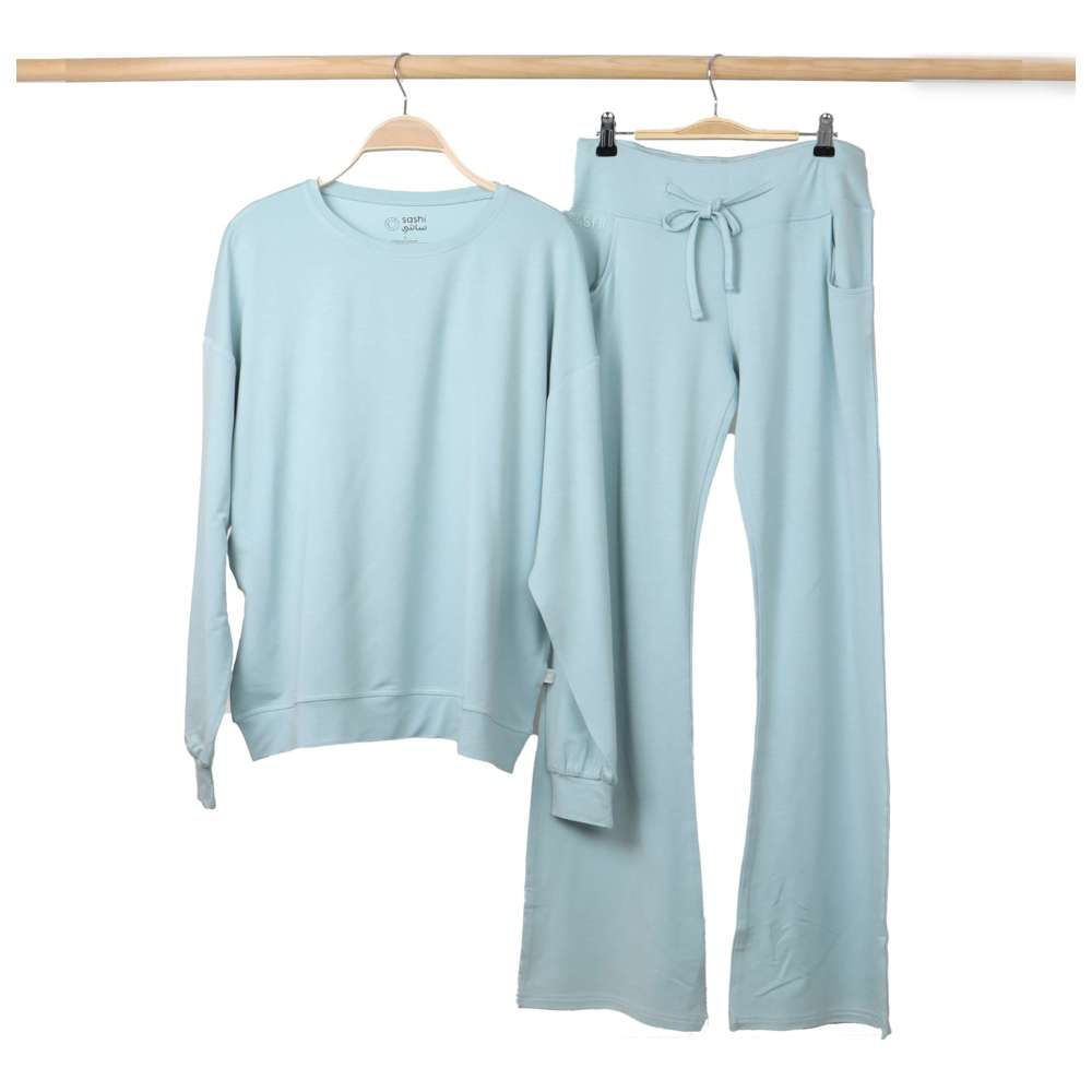Sashi - 2pc-Set - Women's Cloud Dream Solid Sweater & Pants - Blue