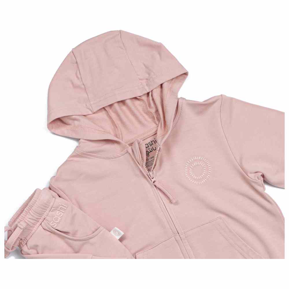 Sashi - Kid's Cloud Dream Solid Zip-Up Jacket - Pink