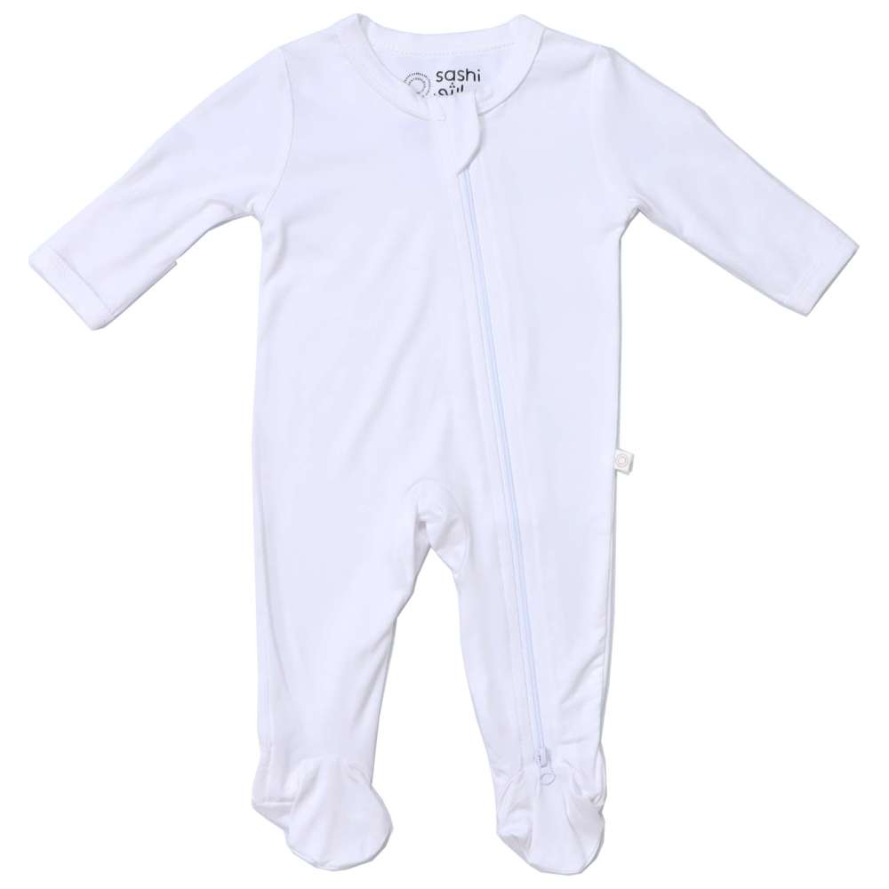 Sashi - Baby Comfort Footed Sleepsuit - White