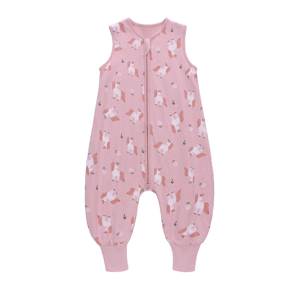 Miracle Baby - 100% Cotton Sleeveless Baby Sleeping Sack With Zipper - Pink