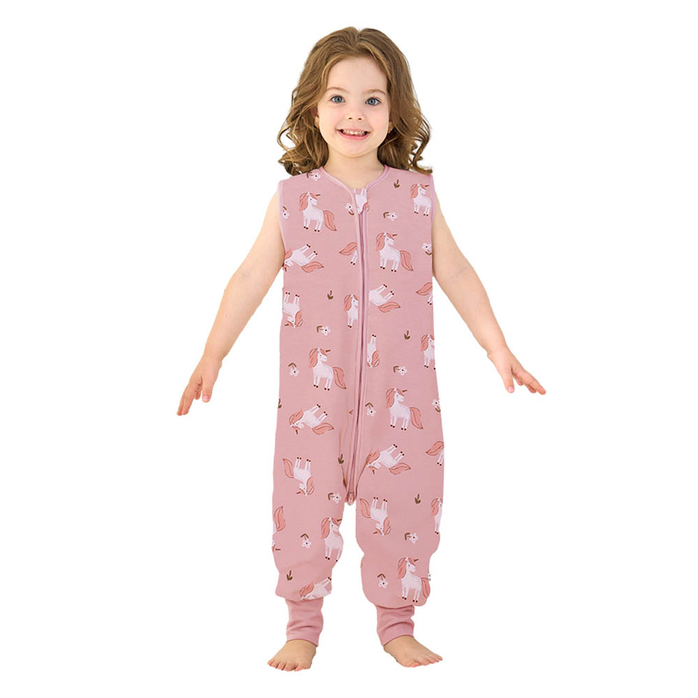 Miracle Baby - 100% Cotton Sleeveless Baby Sleeping Sack With Zipper - Pink