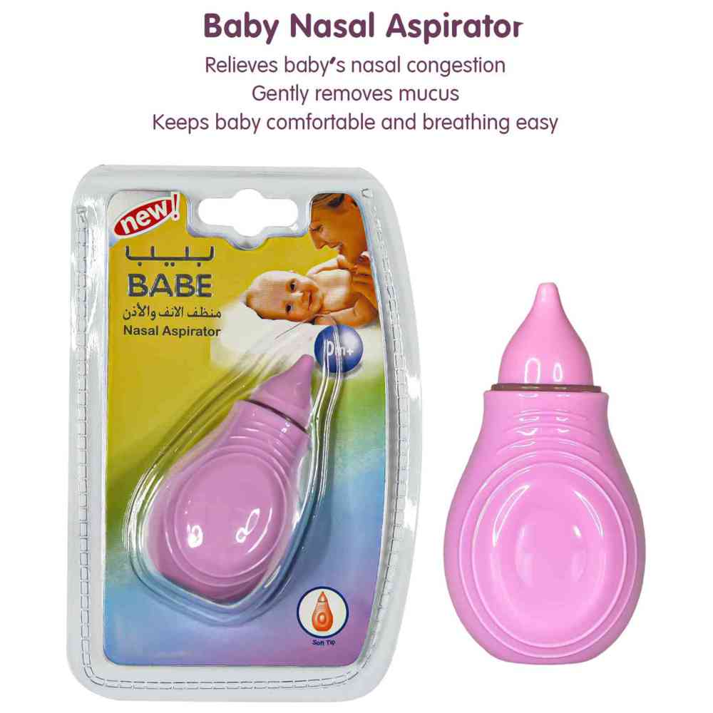 Babe - Baby Nasal Aspirator - Pink