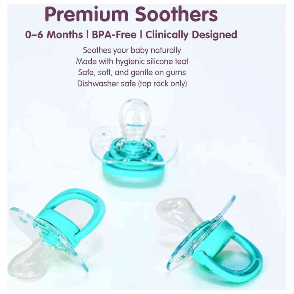Babe - Baby Premium Soother - Green/Clear