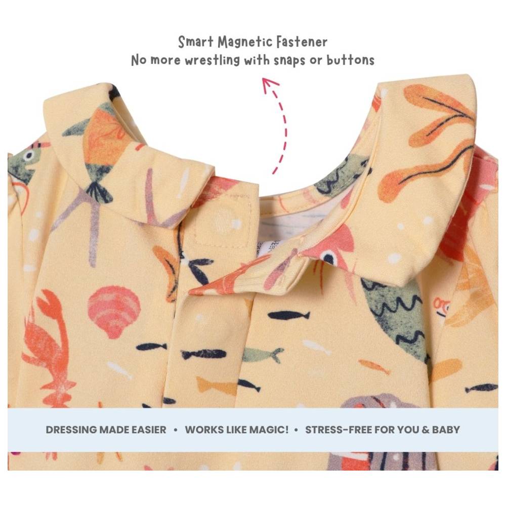 Atlas & Maya - Iconic Peter Pan Organic Bamboo Bubble Bodysuit - Mermaid Love