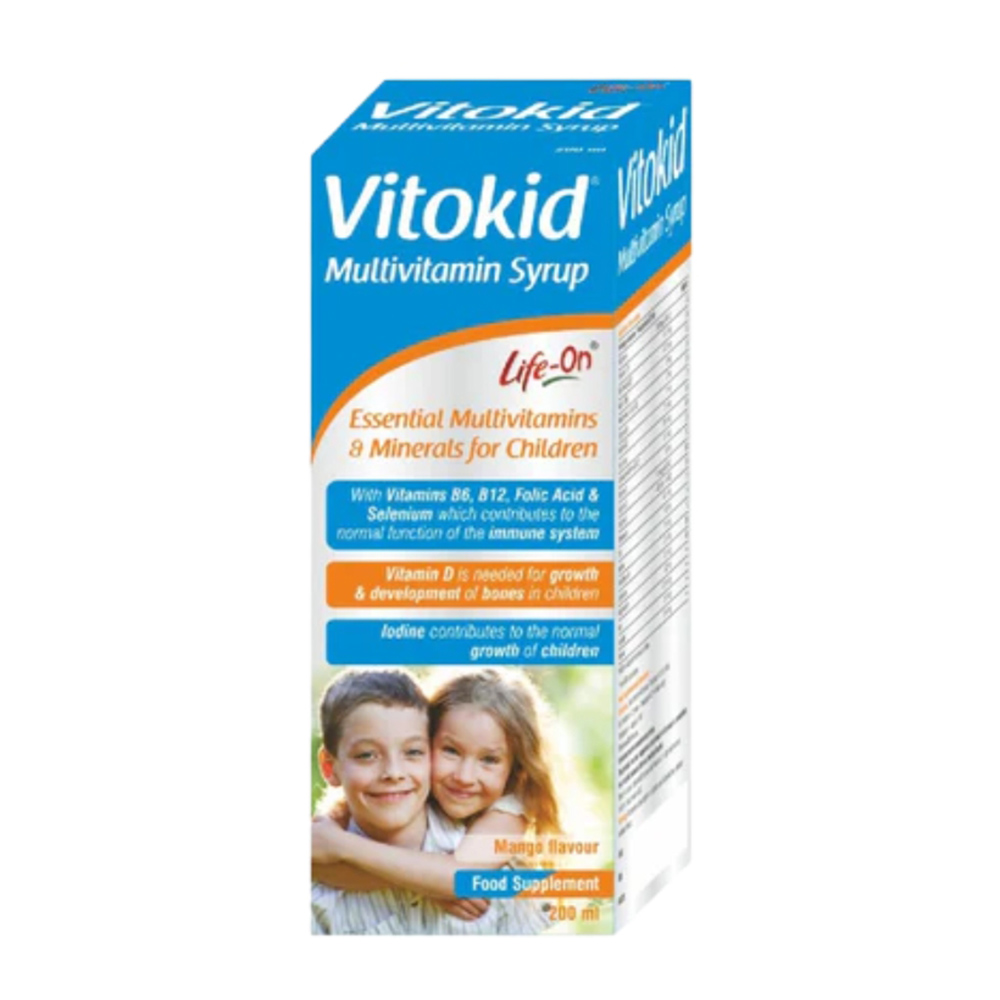 Life On - Vitokid Multivitamin Syrup - Mango - 200 ml