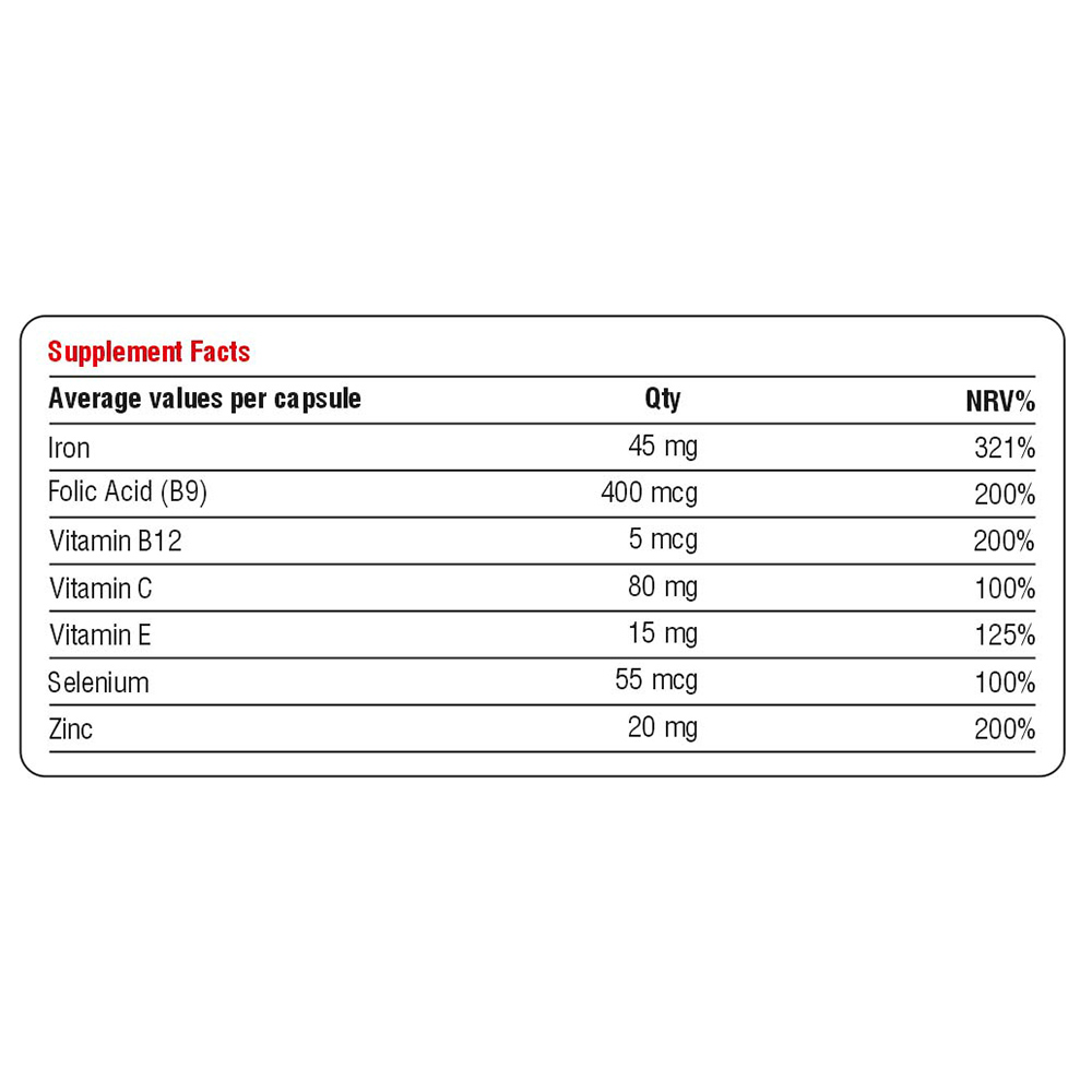 Life On - Iron Strong Haem-Life 45 mg Capsules - 30 Pcs