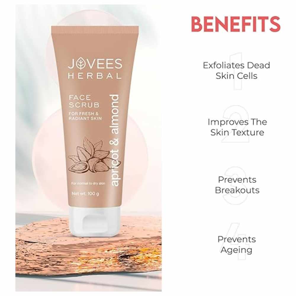 Jovees Herbal - Apricot & Almond Facial Scrub - 100 gm