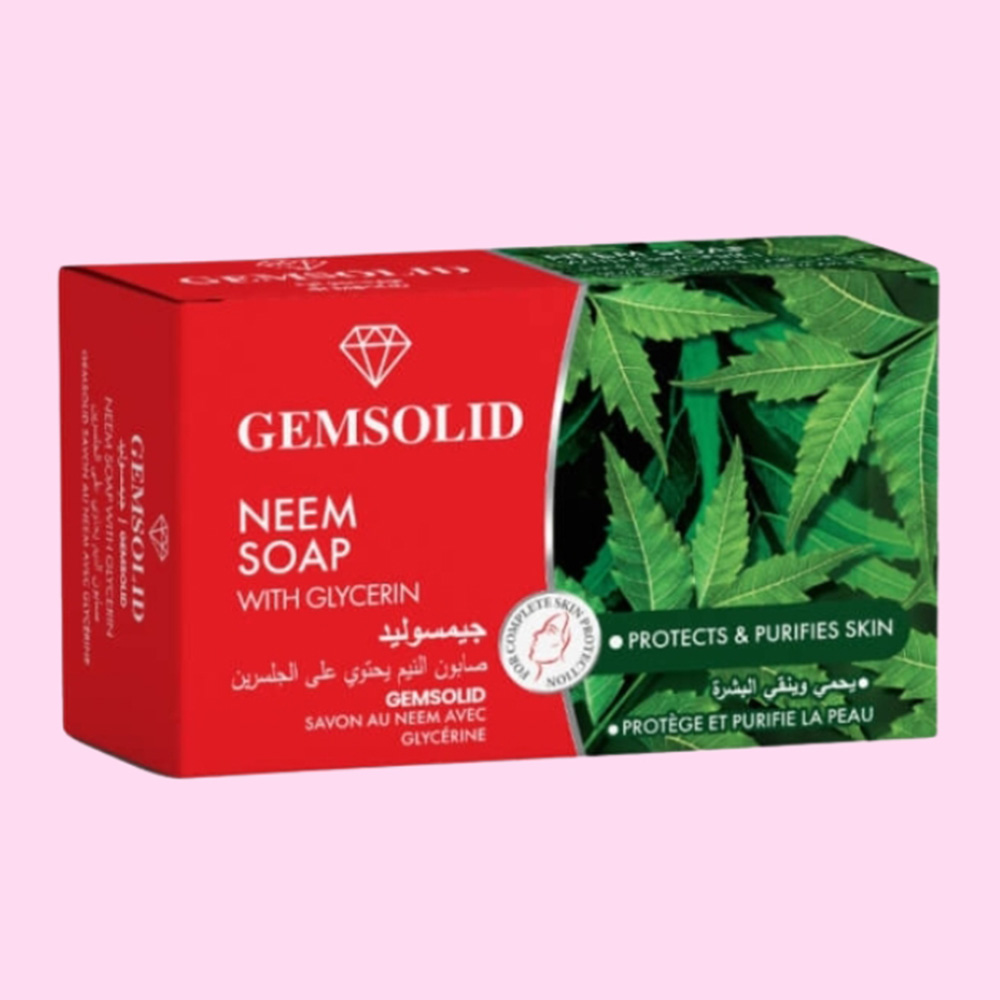 Gemsolid - Neem Soap With Glycerin - 125 gm
