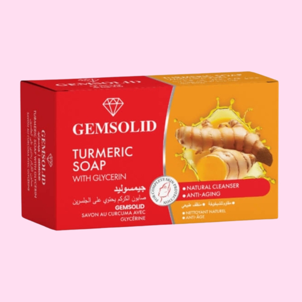 Gemsolid - Turmeric Soap With Glycerin - 125 gm