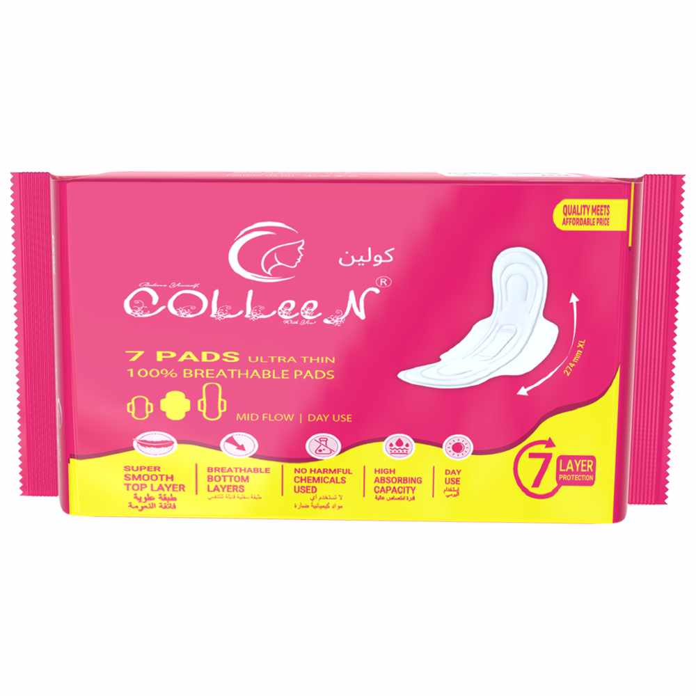 Colleen - Ultra Thin 100% Breathable Pads - XL - 7 Pcs