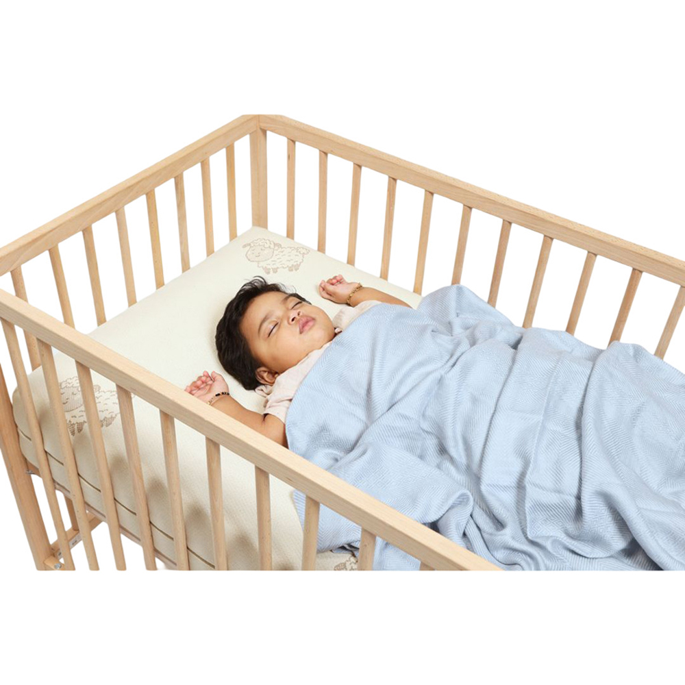 Kasiemobi - Cashmere & Merino Woollen Baby Blanket - Baby Blue