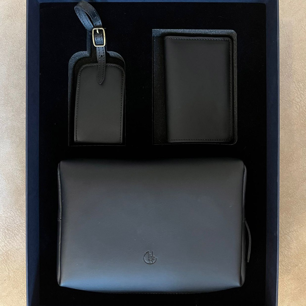 Tohfa Luxe - Premium Leather Gift Set - The Black Voyage - 3 Pcs