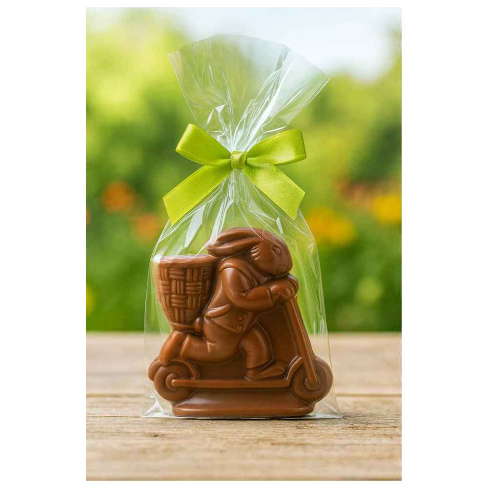 Kiam - Premium Chocolate Bunny On A Scooter - 12cm