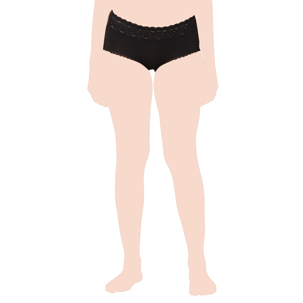 Intimate Queen - Modal Bae Sensitive Skin Luxe Hipsters - Black