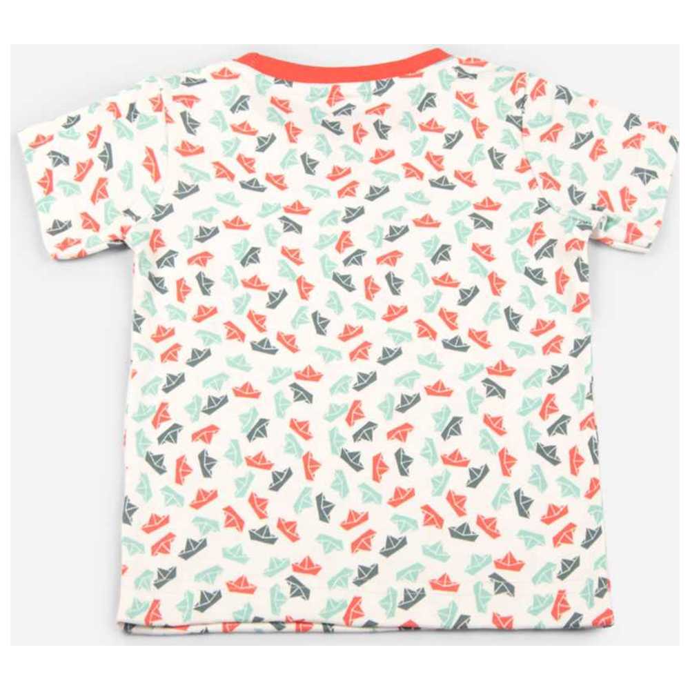 Keebee - 2pc-Set - Organic Cotton Paper Boats Print Pyjama Set