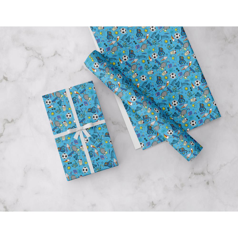 Share The Love - Gift Wrapping Paper Pack - SPORTY KIDS WRAPPING PAPER