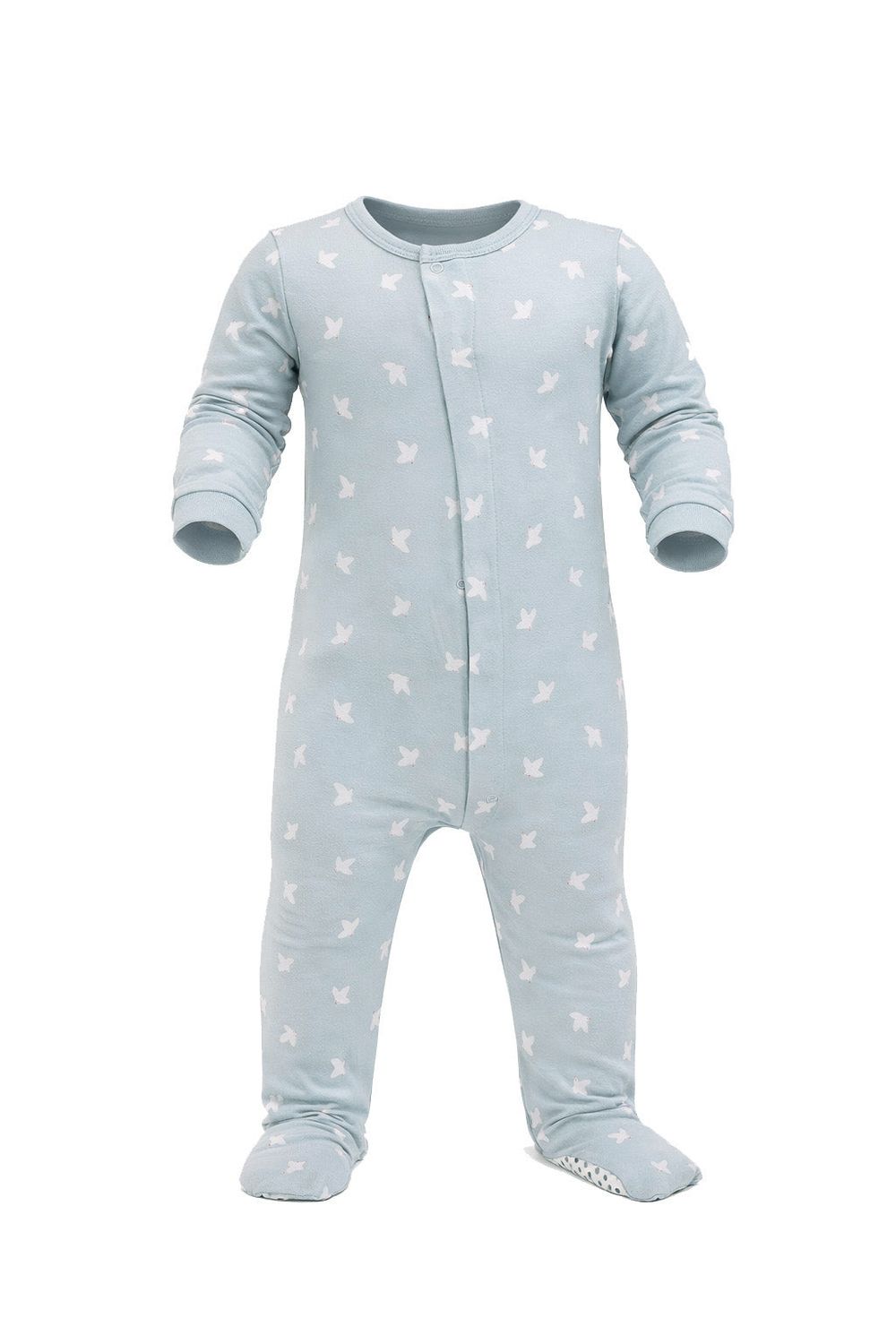 Bumbabae - Baby's Magnetic Sleepsuit - Olive Doves