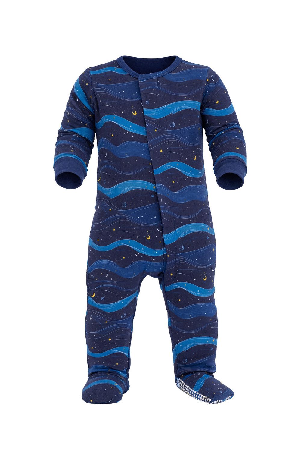 Bumbabae - Midnight Waves Baby Sleepsuit - Blue