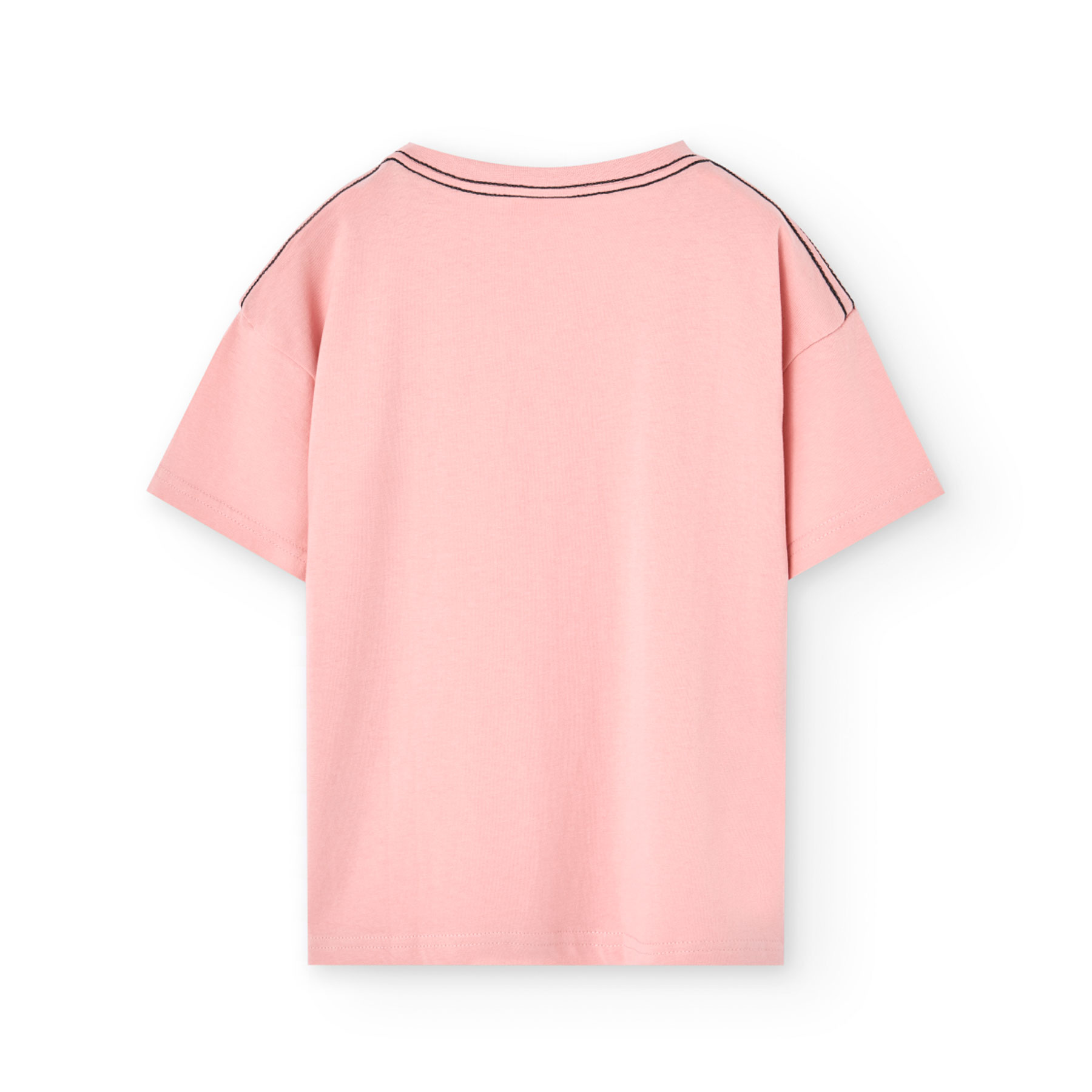 Boboli - Boy's Knitted Short Sleeve T-Shirt - Pink