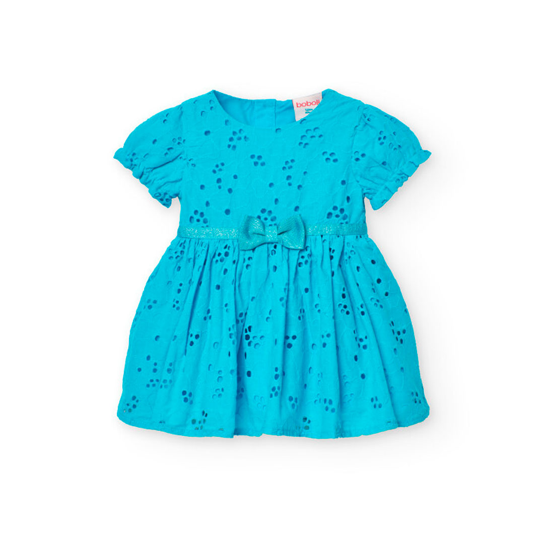 Boboli - Baby Girl's Embroidered Batiste Dress - Blue