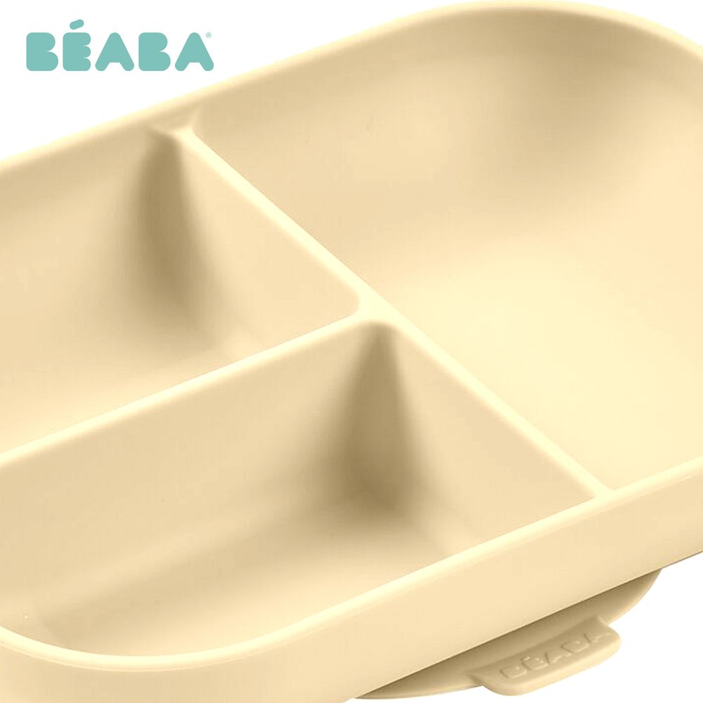 Beaba - Divided Silicone Baby Plate - Clay