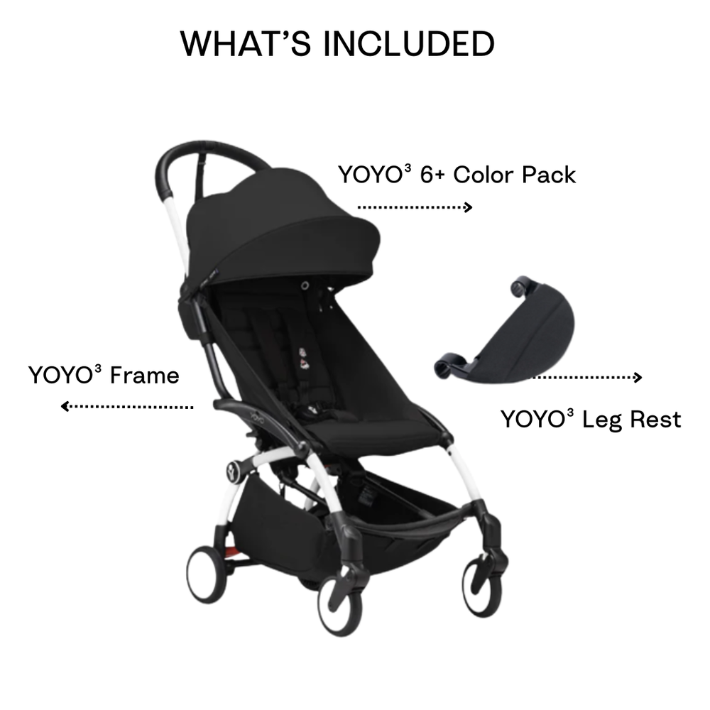 Stokke - Yoyo Stroller Set - White Frame + Leg Rest