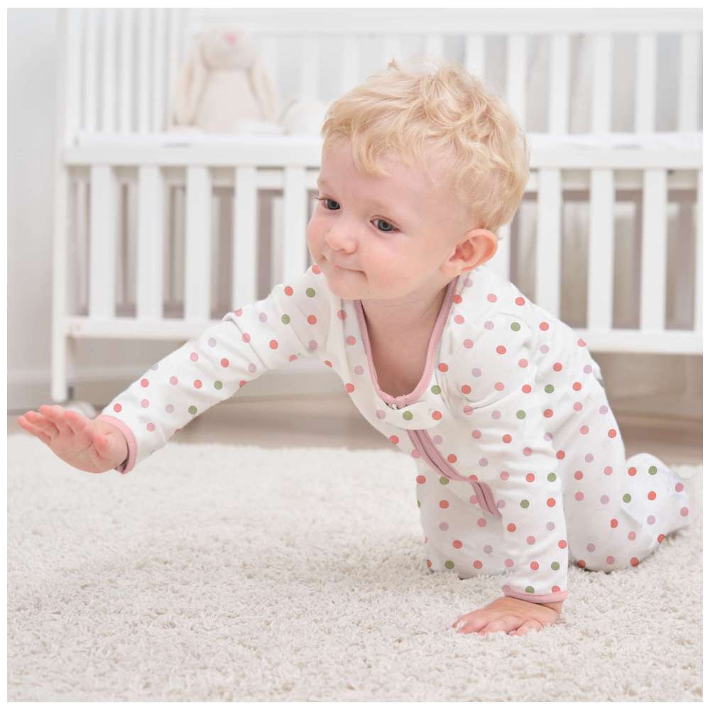 Miracle Baby - 3pc-Set - Baby Girl's 100% Cotton Long Sleeves Rompers - Pink