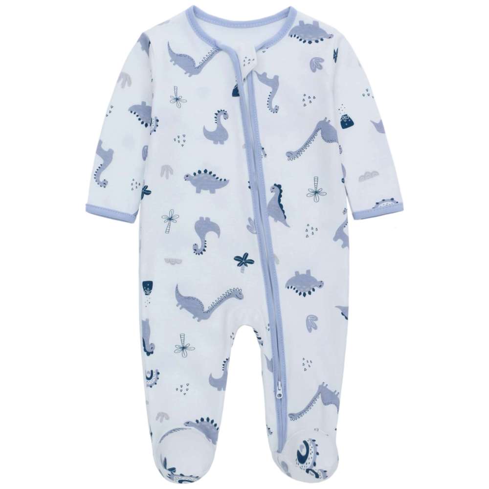Miracle Baby - 3pc-Set - Baby Boy's 100% Cotton Long Sleeves Rompers - Blue